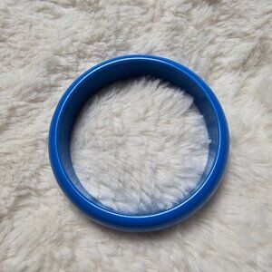 Retro Vintage Blue Plastic Bangle Bracelet